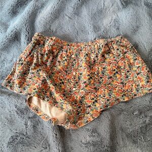 Free People High Waist Floral Shorts - Multicolor